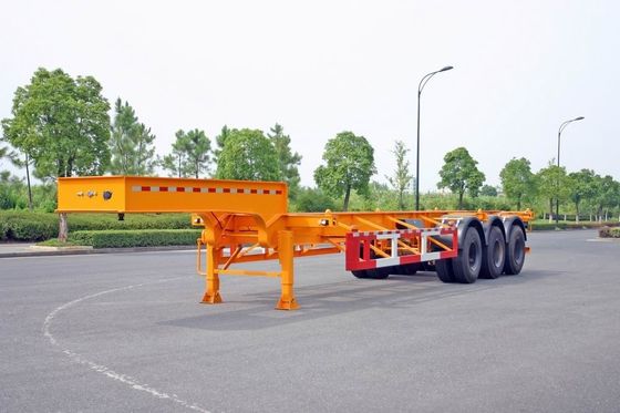 Gooseneck 40ft Container Trailer Chassis , ISO Tank Containers Semi Trailer