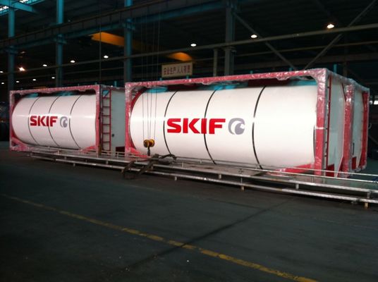 Liquid Chemical Tank Container Transport Light Tare Weight ISO 20ft