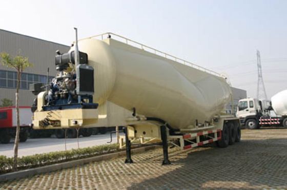 39cbm Dry Bulk Tank Trailer For Talcum Powder , Cement Coal Delivery