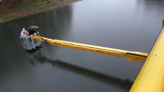 Big Cable Bridge Inspection Vehicle Carbon Steel 22 M Bucket Type