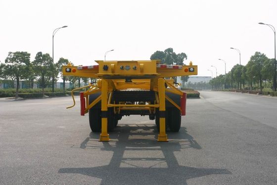 Steel 20ft Skeletal Or Flatbed Tank Container Trailer Chassis / Semi Trailer