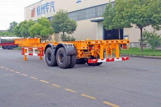 Two Axles Steel Container Trailer Chassis / 20 , 30 , 40 Foot Gooseneck Trailers