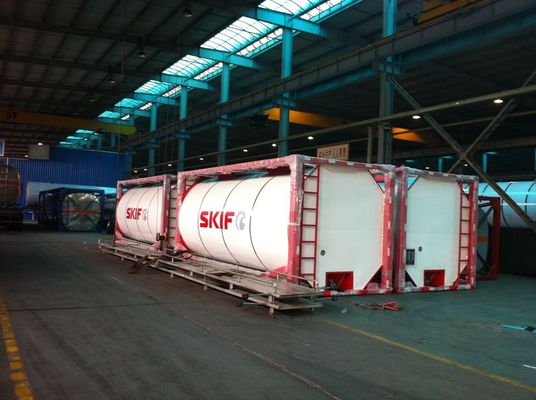 Liquid Chemical Tank Container Transport Light Tare Weight ISO 20ft