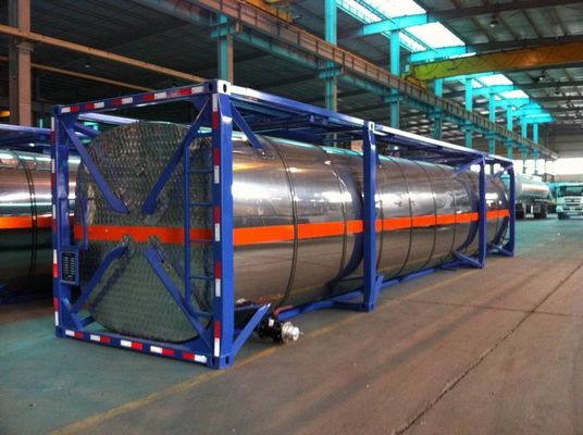 ISO Large Steel Chemical Liquid Tank Container 20 Feet Cylinder shaped