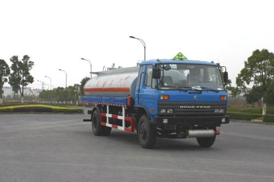 Fuel Oil Tank Truck 12600L , Dongfeng Chassis Transport Fuel Tanker Truck 4x2