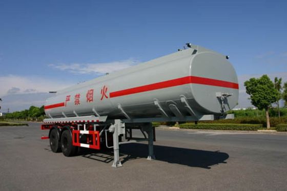 Steel 2 BPW Axles Diesel Tank Trailer Mounted SUS Fuel Tanker 21.4 cbm