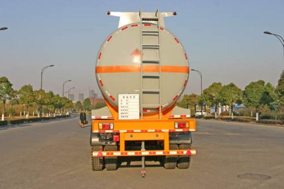 Chemical Liquid Tank Truck Semi Trailer With 3 Bpw Axle , Steel Aluminum
