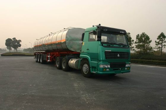 42000 Litre Liquid Tank Truck 3 Axles Chemical Semi-Trailer Steel Aluminum