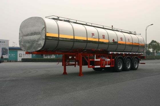 42000 Litre Liquid Tank Truck 3 Axles Chemical Semi-Trailer Steel Aluminum