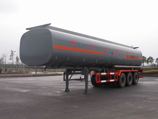 43cbm Liquid Tank Truck Semi-Trailer Anti Seismic For Chemical Industries
