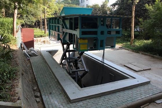 Horizontal Lifting Refuse Garbage Compression Station