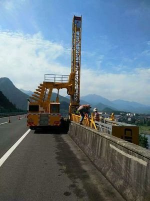 4 Axles Platform 22m Under Bridge Inspection Vehicle Euro III / IV FAW Chassis